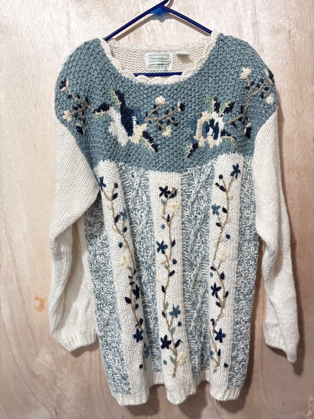 Shenanigans Hand-Knitted Floral Sweater Size M